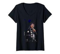 Donna Michael Jackson Live California Bad Tour di Michael Grecco Maglietta con Collo a V