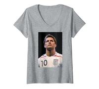 Donna Michael Owen Inghilterra 2007 Kit Mondiali di Calcio Maglietta con Collo a V