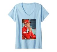 Donna Michael Schumacher al Pilota automobilistico Silverstone GP Maglietta con Collo a V