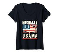 Donna Michelle Obama Elezioni presidenziali Democratici 2028 Maglietta con Collo a V