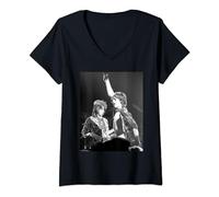 Donna Mick Jagger Mick Taylor The Rolling Stones di Everard Smith Maglietta con Collo a V