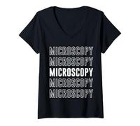 Donna Microscopia Maglietta con Collo a V