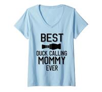 Donna Miglior Anatra Calling Mommy Ever Maglietta con Collo a V