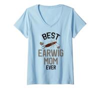 Donna Miglior Earwig Mom Ever Cute Bug Lover Maglietta con Collo a V