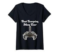 Donna Miglior Scorpion Mom Ever - Emperor Scorpions Maglietta con Collo a V