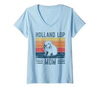 Donna Migliori Donne Mamma Coniglio - Vintage Holland Lop Maglietta con Collo a V