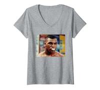 Donna Mike Tyson Campione dei Pesi massimi Boxer Frank Bruno Fight Maglietta con Collo a V