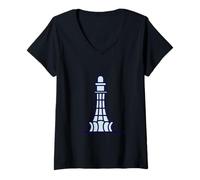 Donna Minar Pakistan Minar e Lahore Punjab Maglietta con Collo a V