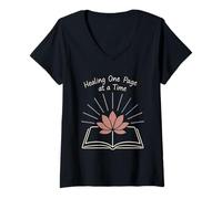 Donna Mindfulness Journaling Cura di sé Terapia del Benessere mentale Maglietta con Collo a V