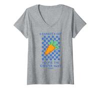 Donna Minecraft A Carrot A Day Keeps The Creeper Away Carrot Icon Maglietta con Collo a V