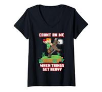 Donna Minecraft Alex Count On Me When Things Get Heavy Poster Maglietta con Collo a V