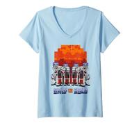 Donna Minecraft Only for The Bold Four Storm Skeleton Horsemen Maglietta con Collo a V