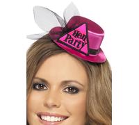 Donna Mini Top Cappello Con Addio Al Nubilato Bordo Rosa Da Smiffys Nuovo