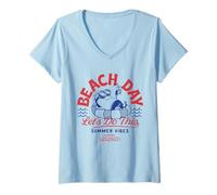 Donna Minions Beach Day Summer Vibes Maglietta con Collo a V