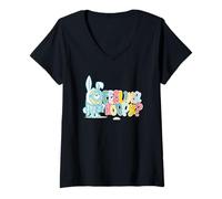 Donna Minions Easter Feeling Hoppy Maglietta con Collo a V