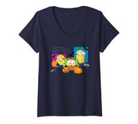 Donna Minions Halloween Trick-Or-Treat Bob Stuart And Kevin Maglietta con Collo a V