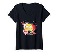 Donna Minions Heartfelt Valentine Maglietta con Collo a V