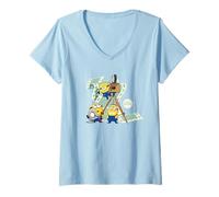 Donna Minions & Monsters Film Crew Chaos Maglietta con Collo a V