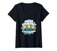 Donna Minions & Monsters Film Masterpiece Maglietta con Collo a V