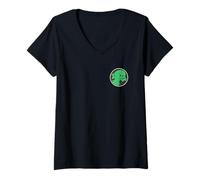 Donna Minions & Monsters Goomi Casting Spells Front & Back Maglietta con Collo a V