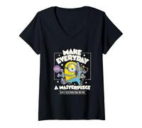Donna Minions & Monsters Hollywood Masterpiece Maglietta con Collo a V