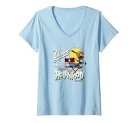 Donna Minions & Monsters Hollywood Royalty Maglietta con Collo a V