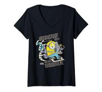 Donna Minions & Monsters James Show Me That Smile Maglietta con Collo a V