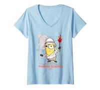 Donna Minions & Monsters Pyramid Schemes Maglietta con Collo a V