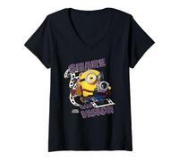 Donna Minions & Monsters Share Your Vision Maglietta con Collo a V