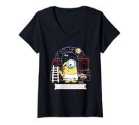 Donna Minions & Monsters Vision Is An Art Maglietta con Collo a V