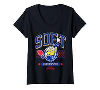 Donna Minions Soft Serve Sports Paddle Maglietta con Collo a V