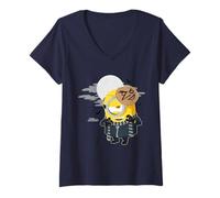 Donna Minions Stuart in Gru Costume Maglietta con Collo a V