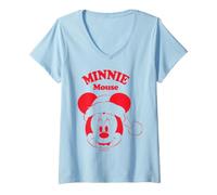 Donna Minnie Mouse Natale Maglietta con Collo a V
