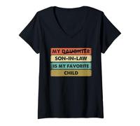 Donna Mio genero è il mio bambino preferito Divertente festa della mamma Maglietta con Collo a V