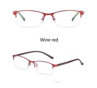 Donna Miopia Occhiali Mezza Montatura Metallo Anti Blu Luce Nearsighted Occhiali