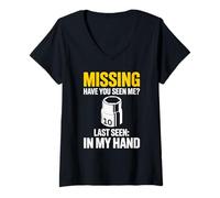 Donna Missing Have You Seen Me 10MM Socket Car Guy Meccanico Maglietta con Collo a V