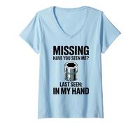 Donna Missing Have You Seen Me 10MM Socket Car Guy Meccanico Maglietta con Collo a V