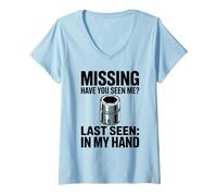 Donna Missing Have You Seen Me 10MM Socket Car Guy Meccanico Maglietta con Collo a V