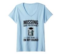 Donna Missing Have You Seen Me 10MM Socket Car Guy Meccanico Maglietta con Collo a V