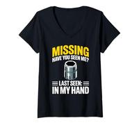 Donna Missing Have You Seen Me 10MM Socket Car Guy Meccanico Maglietta con Collo a V