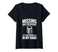 Donna Missing Have You Seen Me 10MM Socket Car Guy Meccanico Maglietta con Collo a V