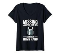 Donna Missing Have You Seen Me 10MM Socket Car Guy Meccanico Maglietta con Collo a V