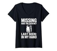 Donna Missing Have You Seen Me 10MM Socket Car Guy Meccanico Maglietta con Collo a V