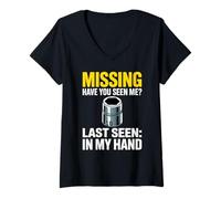 Donna Missing Have You Seen Me 10MM Socket Car Guy Meccanico Maglietta con Collo a V