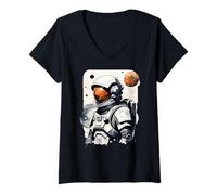 Donna Missione su Marte Maglietta con Collo a V