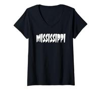 Donna Mississippi Maglietta con Collo a V
