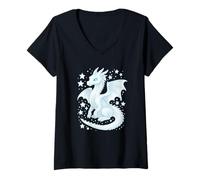 Donna Mistico Drago Bianco per Bambini Maglietta con Collo a V