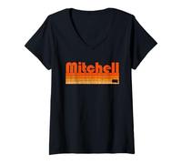 Donna Mitchell, SD Retro anni '80 Maglietta con Collo a V