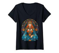 Donna Mitologia celtica Artio Bear Dea Maglietta con Collo a V