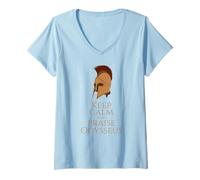 Donna Mitologia Greca - Keep Calm And Loise Odysseus - Guerra di Troia Maglietta con Collo a V